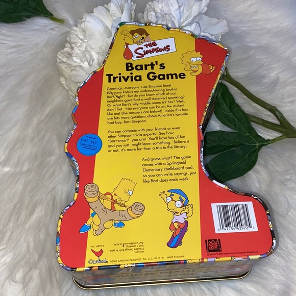 The Simpsons Bart's Trivia Game Collectible Bart Simpson Tin - Picture 3 of 15